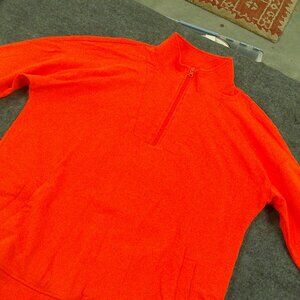 Talbots T by Talbots Orange 1/4 zip Sweatshirt